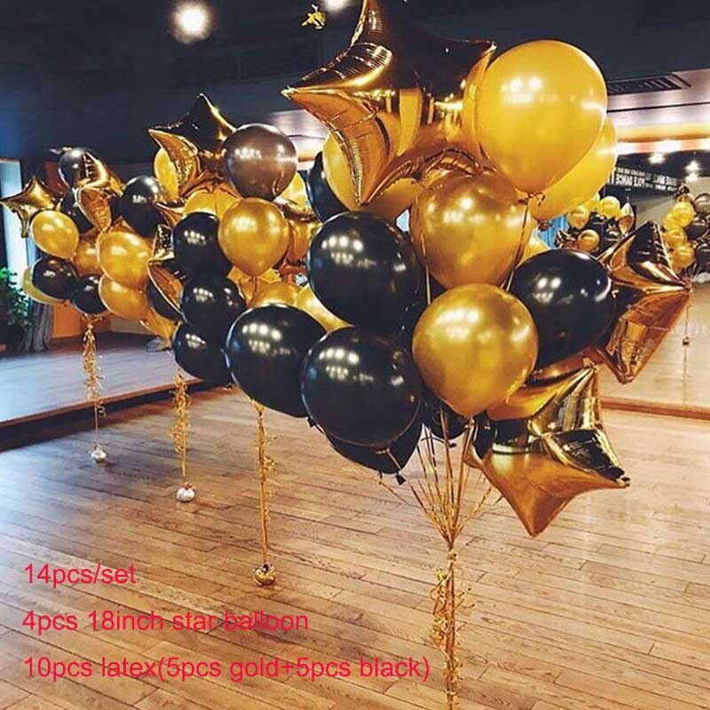 Sweet 16th Birthday Party Decorations Number 16 Foil Balloons Gold 16 Years Latex Balloon Birthday Party Ballon For Adult Balls
