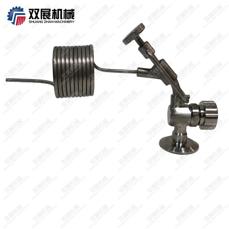 Sanitary 1.5" Tri Clover Clamp Lever Style Sample Valve with Cooling Coil