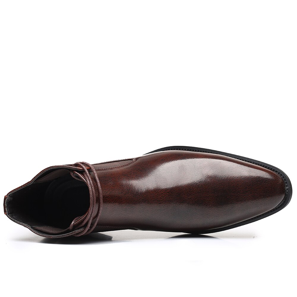 Mænd støvler sko ankelstøvler vintage komfortable chelsea støvler herre slip on luksus sko
