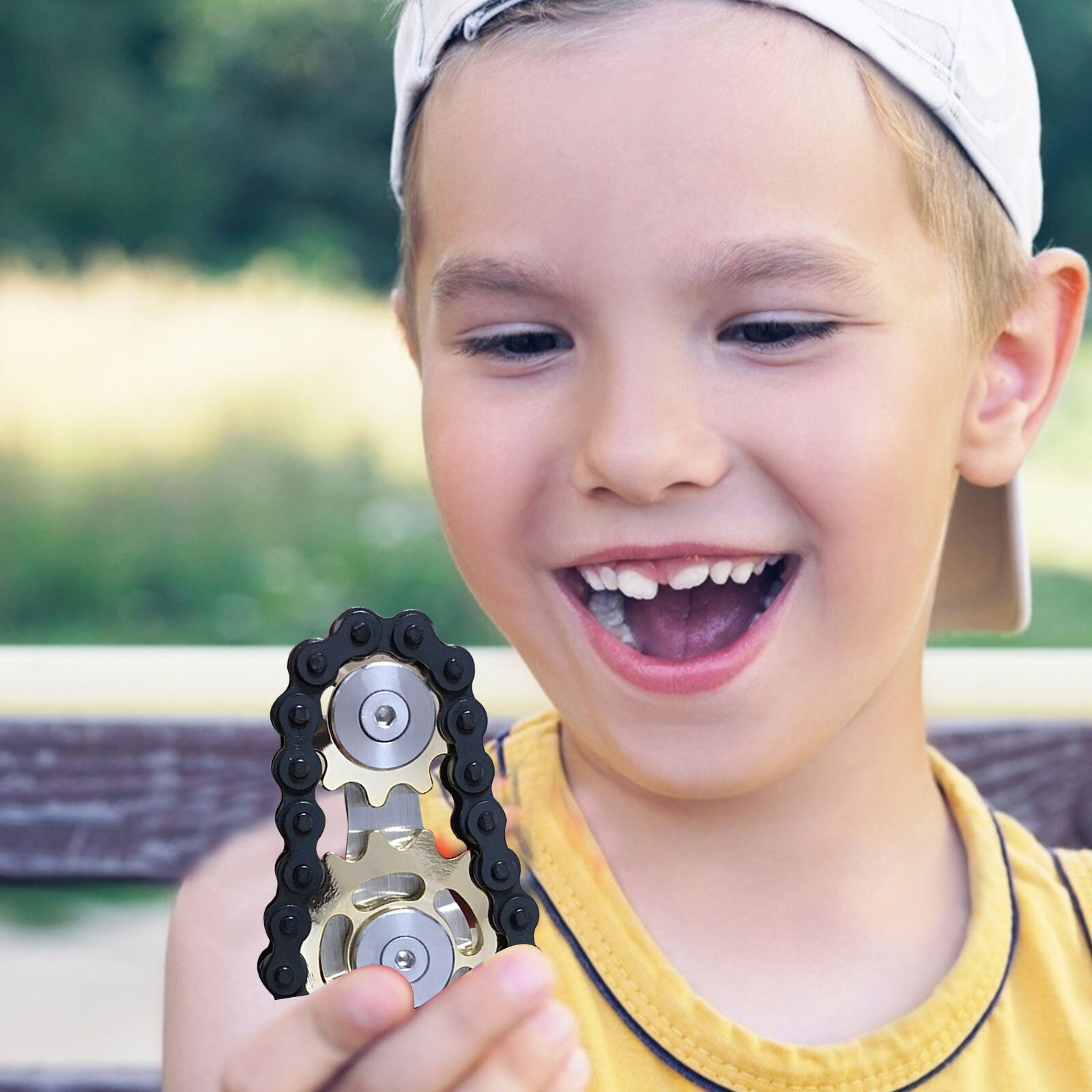 Kinderen Volwassen Reliver Stress Gyro Black Gear Chain Vingertop Tandwiel Vliegwiel Decompressie Speelgoed Antistress Zintuiglijke Fidget Speelgoed
