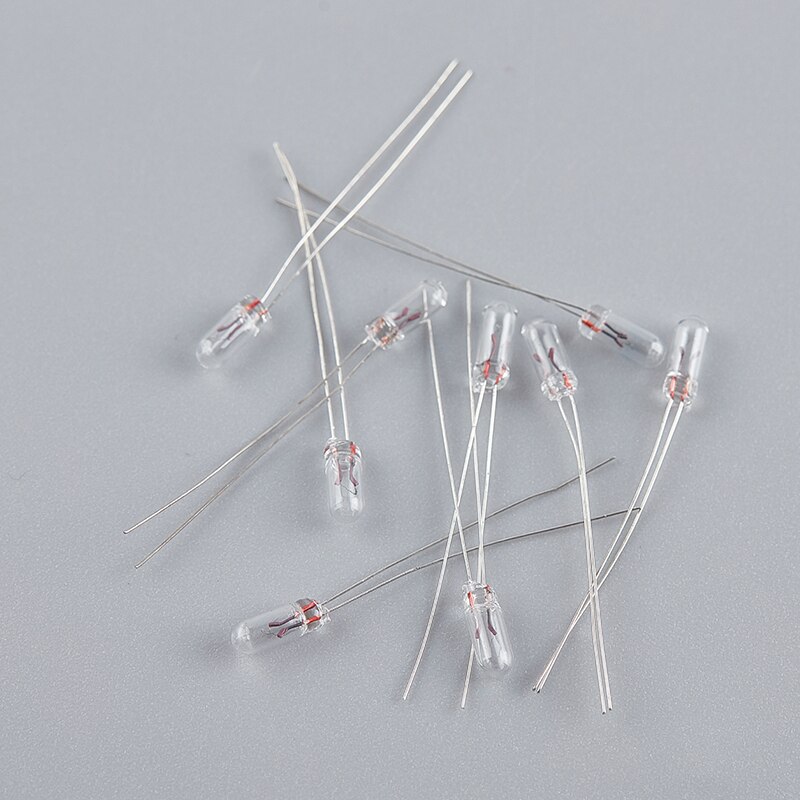 10 stücke Miniatur 0,07 EINE 3mm 4mm 5mm 1,5 V,3V,6V, 9V,12V, 24V Lampe Glühbirne Edison Glühlampen Filament Reis
