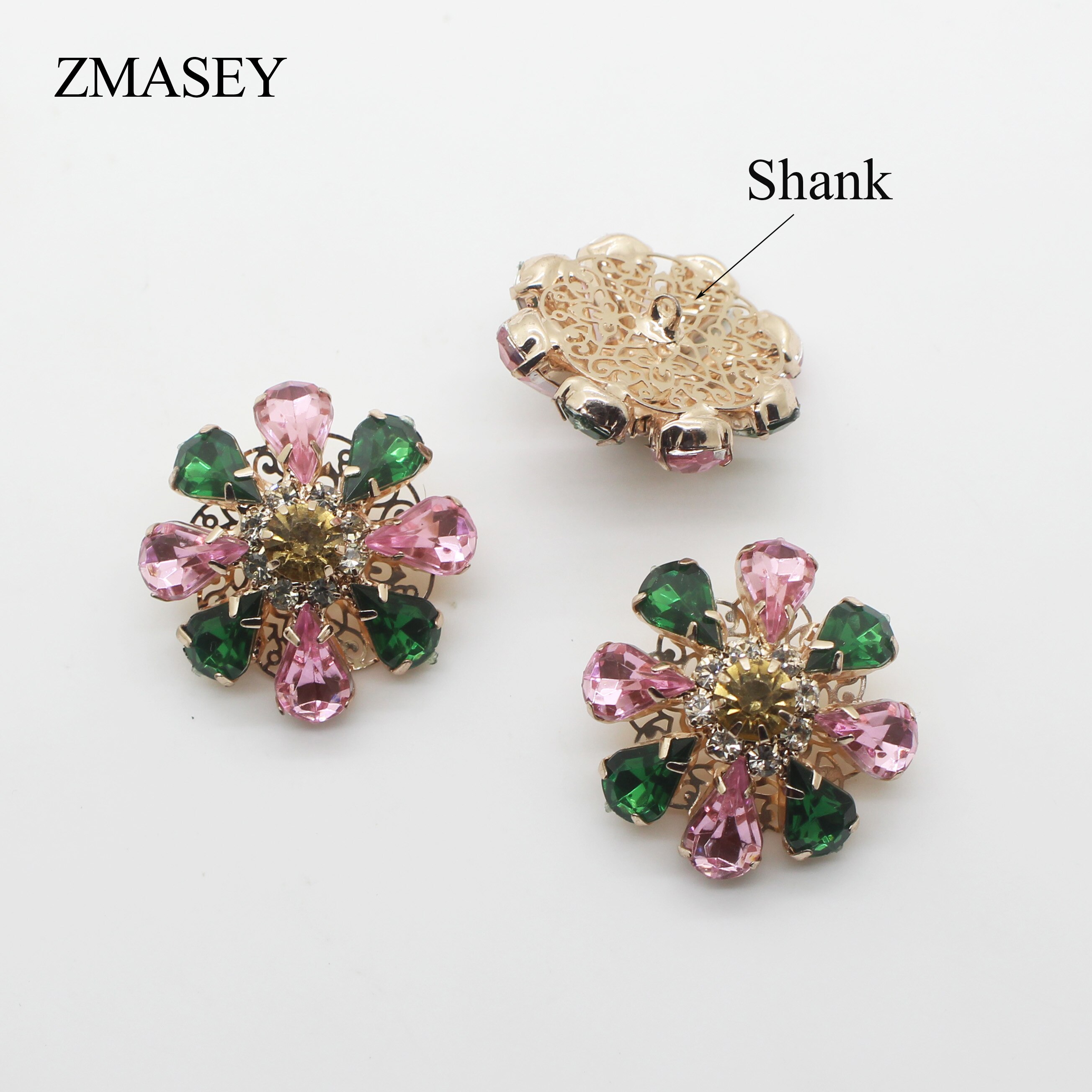 Mode Metalen Kleding Knoppen 5 Stks/set 22Mm Bloem-Vormige Naaien Handgemaakte Knoppen Diy Kleding Accessoires