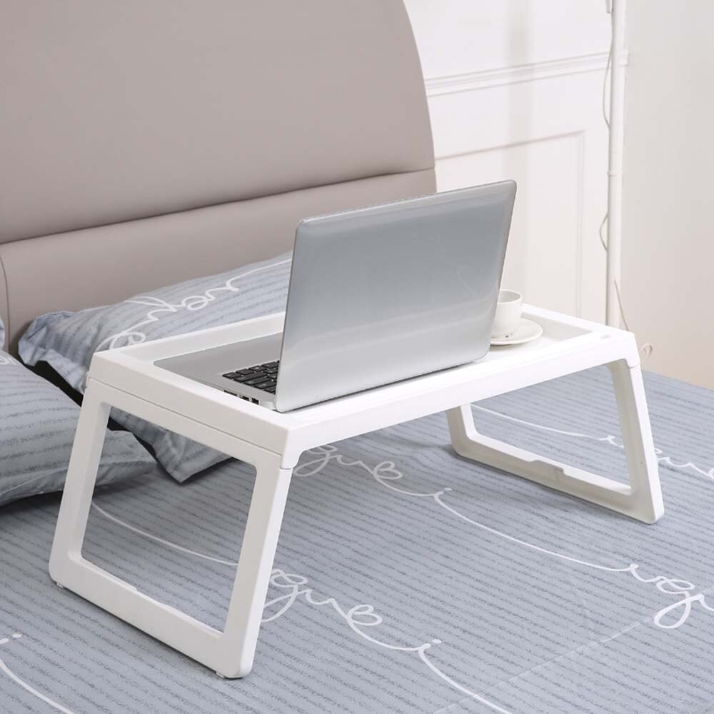 Folding Laptop Table Stand Portable Study Desk Plastic Foldable Computer Desk for Bed Sofa Breakfast Bed Tray Serving Table