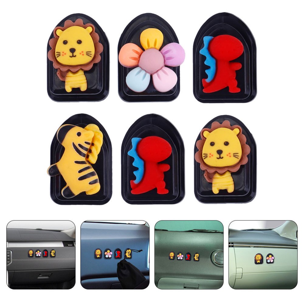 6Pcs Voertuig Cartoon Haak Multifunctionele Mini Opknoping Haak Auto Hanger: Default Title
