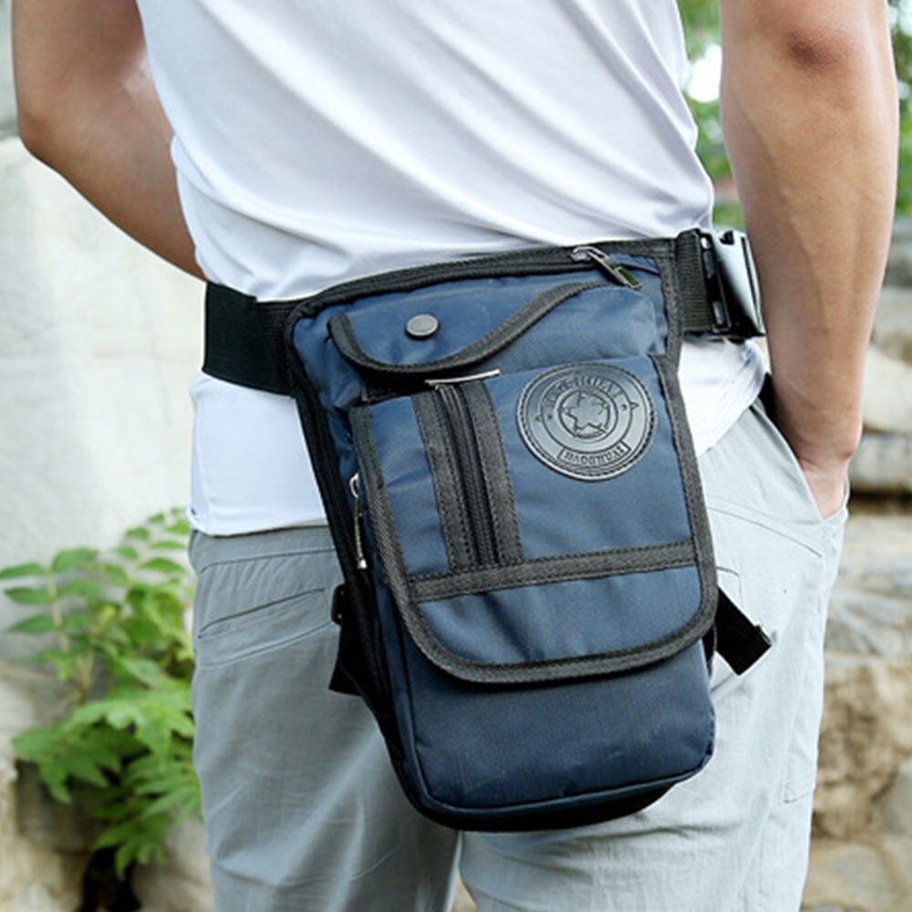 Waterdichte nylon beentas voor heren, heuptas, dijriem, motortas, schoudertas