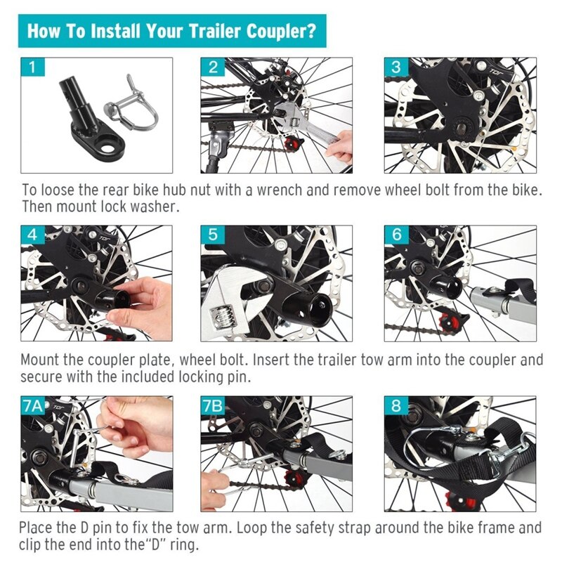 Bicycle Trailer Accessories Tractor Bicycle Trailer Hitch Installation Adapter