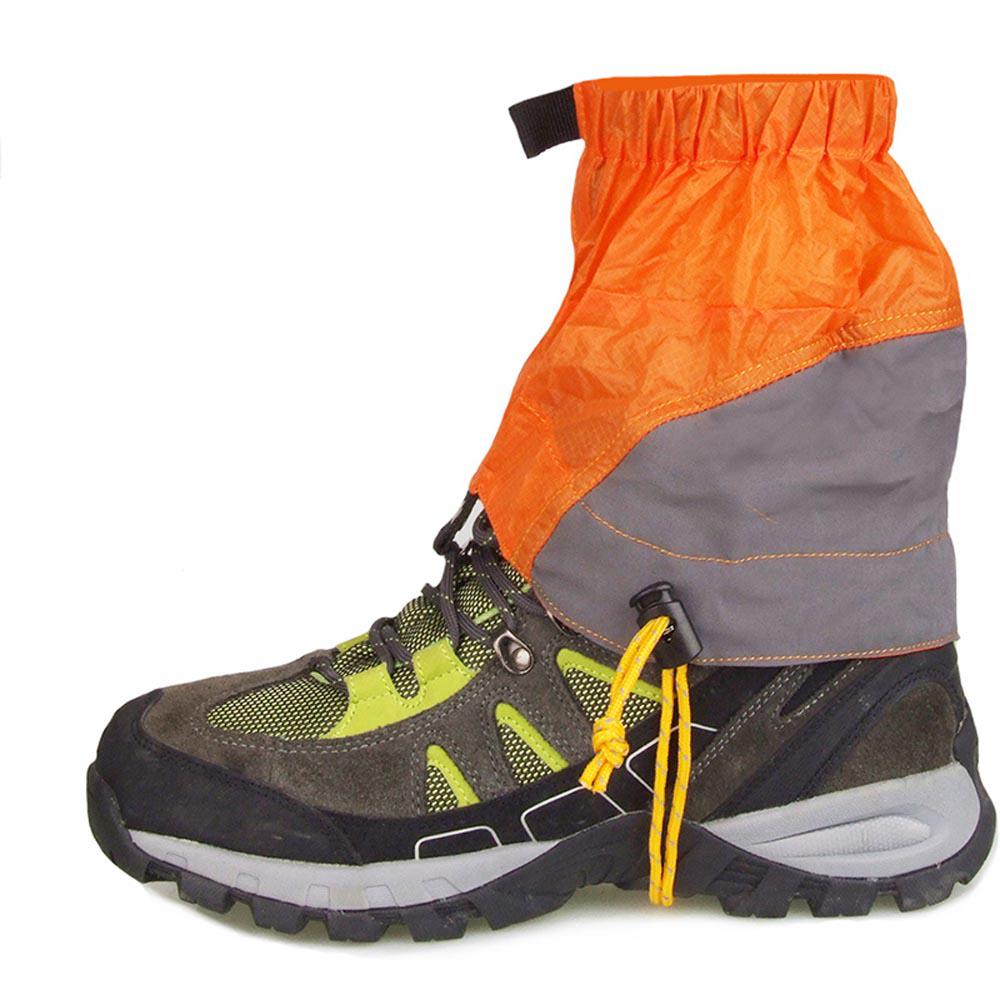 Vandtæt sne ben gamacher udendørs siliciumbelagt nylon ultralette gamacher ben beskyttelse vagt vandreture klatring trekking: Orange