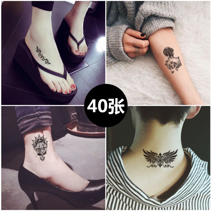 Een 40 Stuks Van Verse Tattoo Stickers Waterdicht Mannen En Vrouwen Koreaanse Duurzaam Simulatie Tattoo Stickers Body Painting