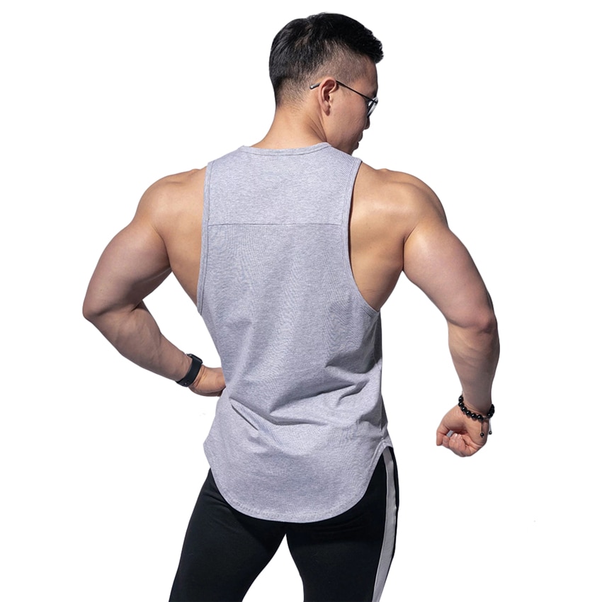 Asia mann treningsstudio topp sportsklær muskel viser hurtig tørr Vest oem tank topp til menn