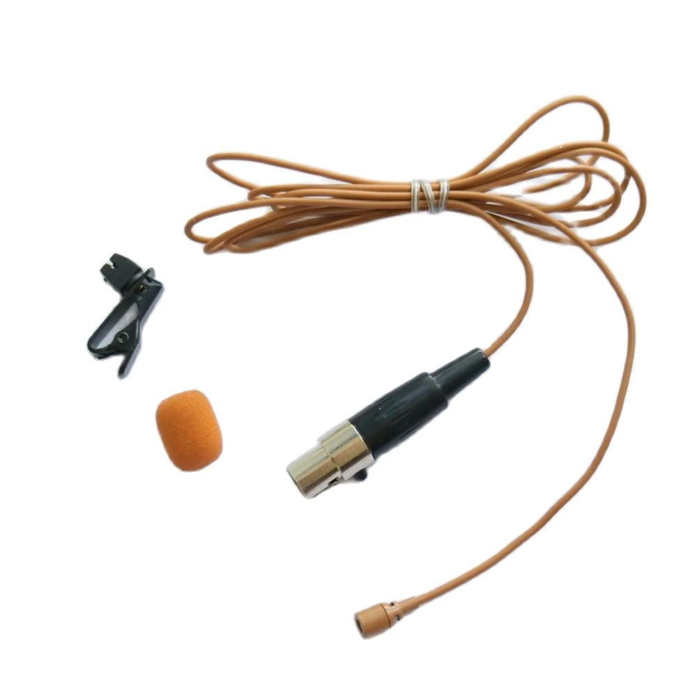 Kolor brązowy TL50 spinka do krawata mikrofon krawatowy dla Shure 4Pin Sennheiser 3.5mm blokada AKG Samson Gemini 3Pin bezprzewodowy nadajnik pasowy