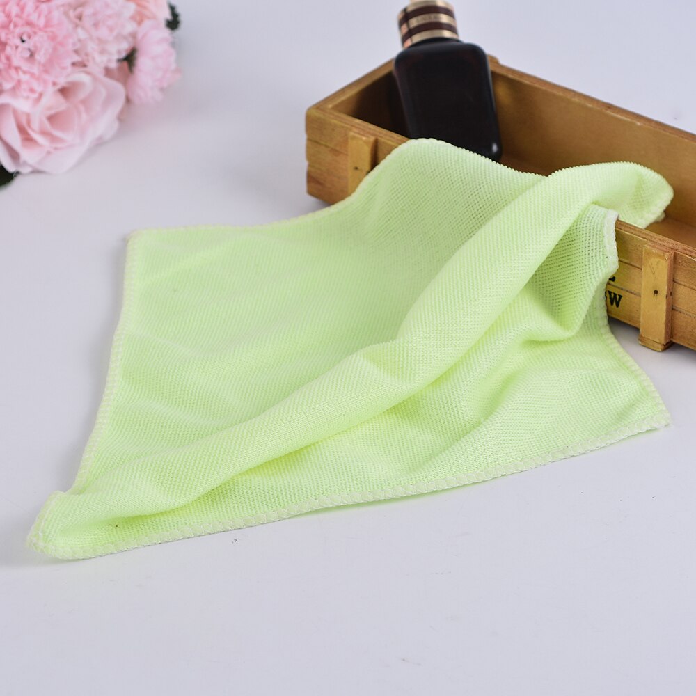 Urijk 1pc bilvask håndklæder plys mikrofiber vask tørre håndklæde stærk tyk plys polyester fiber rengørings håndklæde køkkenværktøj: Frugt grøn / 30 x 70cm
