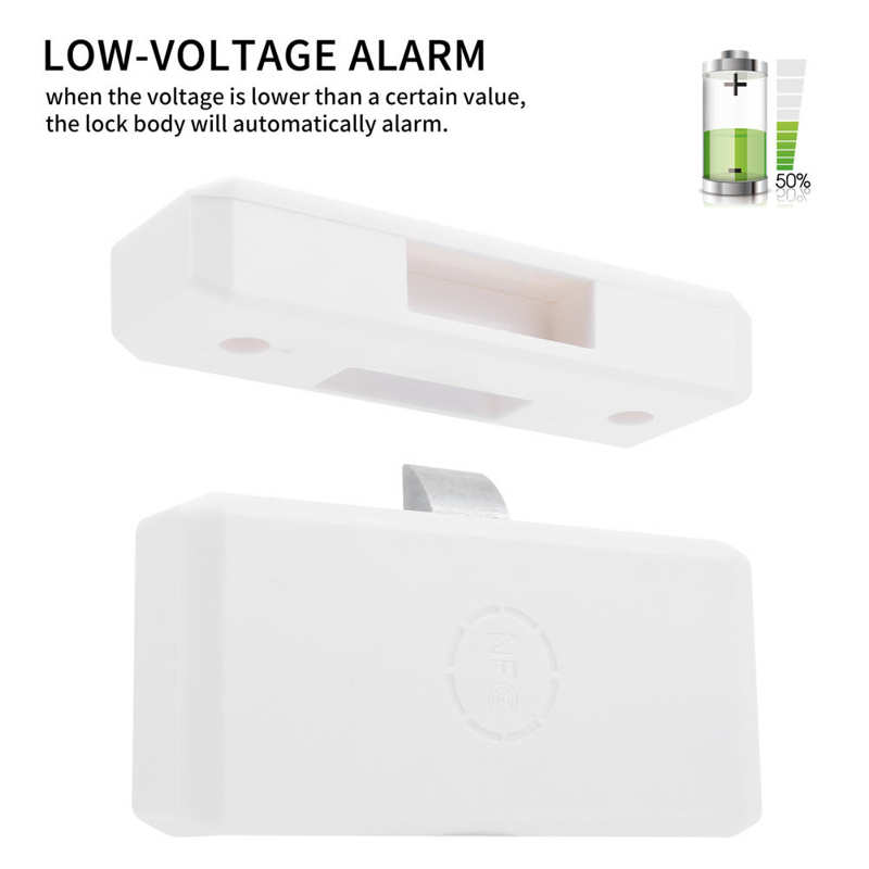 keyless lock Smart IC Card Cabinet Lock Concealed Punch-Free Safety Lock for Drawer Wardrobes cabinet locks