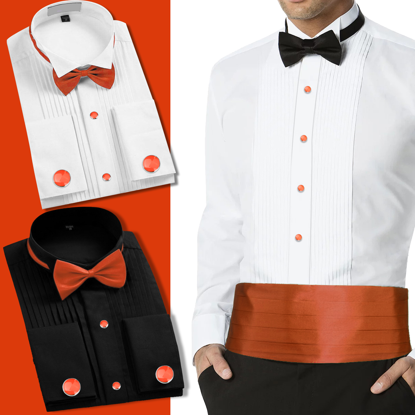Mansjettknapper og smokingknapper til menn, egnet til skjorte, dressjakke, Vest, sløyfetilbehør, til menn eller pappa