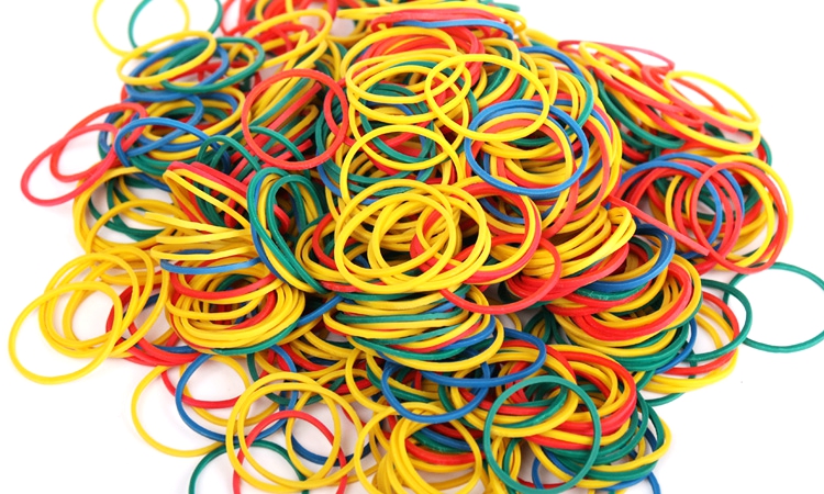 26mm color rubber stationery office holder A colorful elastic band with good elasticity rubber band