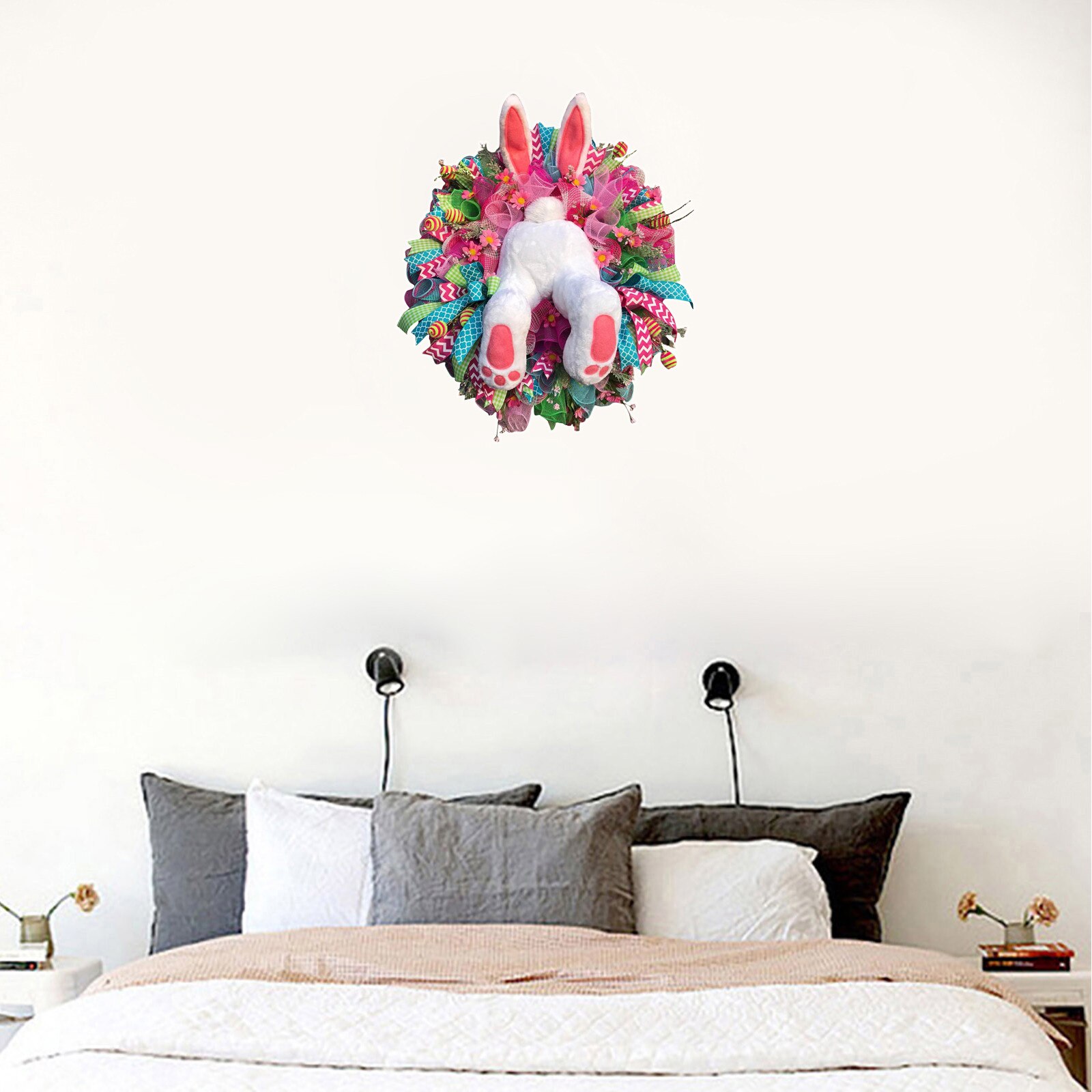 Happy Easter Day Wall Sticker Pvc Self adhesive Wall Sticker Can Be Removed Home Decoration Mall Easter Wall Stickers