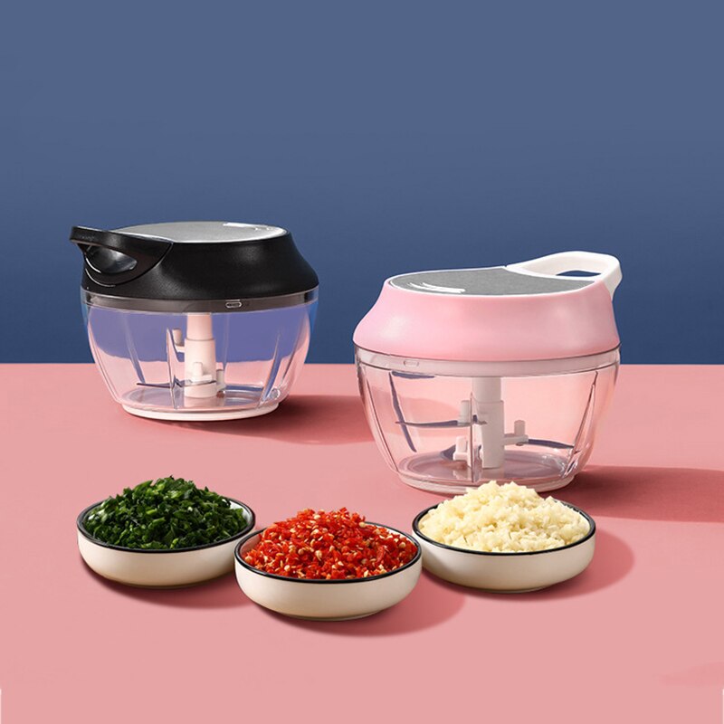 Kjøkken hvitløk grønnsakskutter rivjern mini manuell matte chopper knuser husholdning kjøtt moser skjæreverktøy kjøttdeig mikser makuleringsmaskin