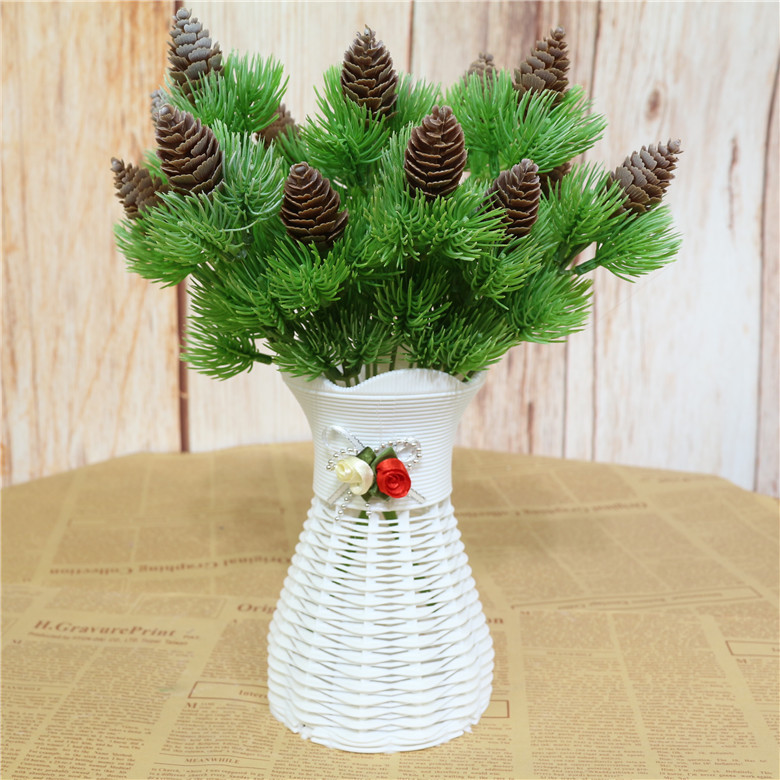 Nicro Pijnboom Bos Met Noten Kunstmatige Bloemen voor Kerst Home Decoratie Nep Planten Dennenappel Faux GreensOrnament # Art15