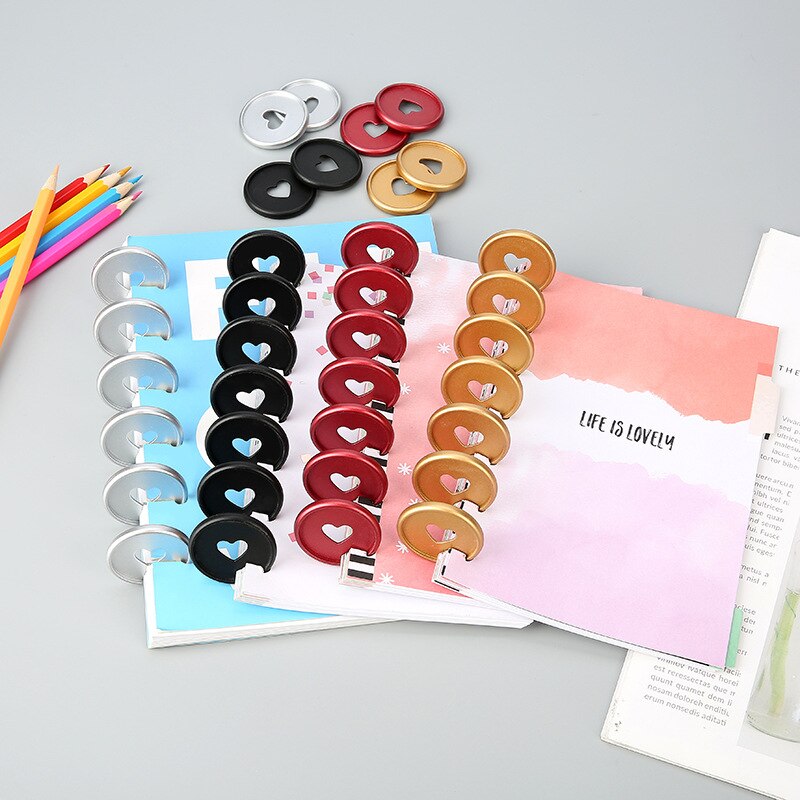 20 sztuk kolorowe 35mm plastikowe matowe wiążące dyski wiążące A4/A2 zeszyt papierowy pierścień do spinania przycisk Binder akcesoria zrób to sam