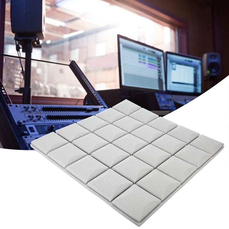 6 Pcs Mushroom Soundproof Foam Sound-Absorbing Cotton Acoustic Panels Studio Soundproofing Foam Wedges Tiles,50X50X3cm