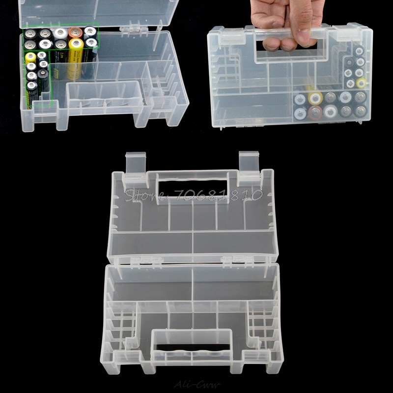 Plastic Batterij Storage Box Case/Organizer/Houder/Container Voor Aaa Aa Batterij