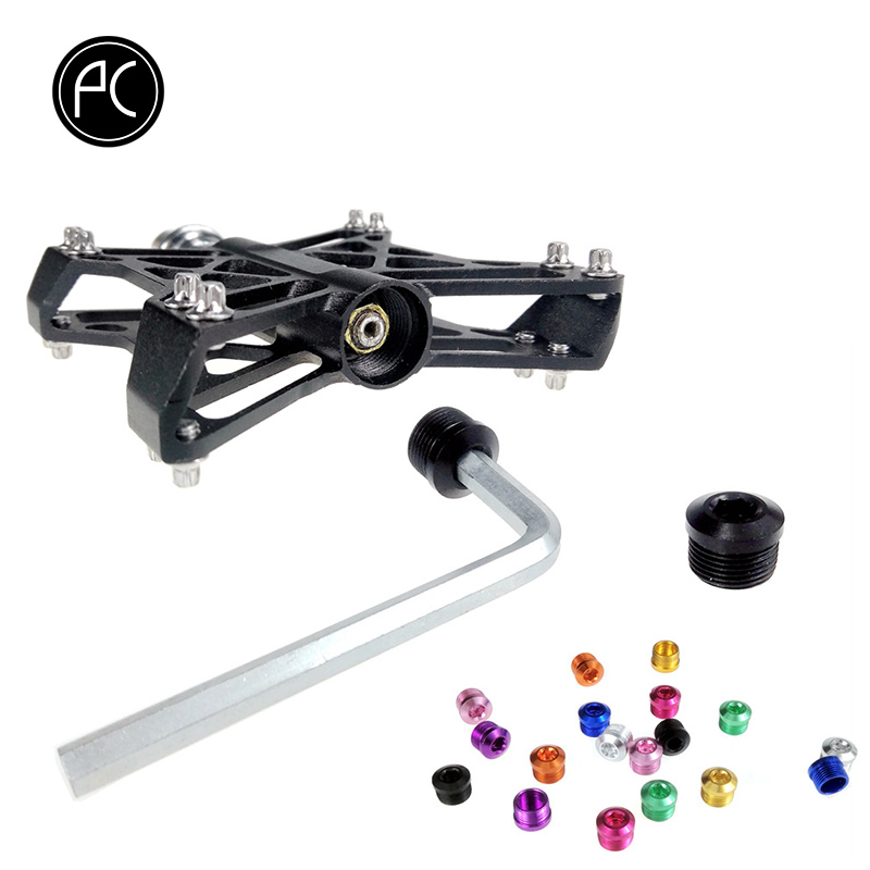 PCycling 2 uds cubierta de Pedal de bicicleta piezas de reparación de Pedal de bicicleta aleación de aluminio colorida a prueba de polvo piezas de cubierta de Pedal de rodamiento de ciclismo