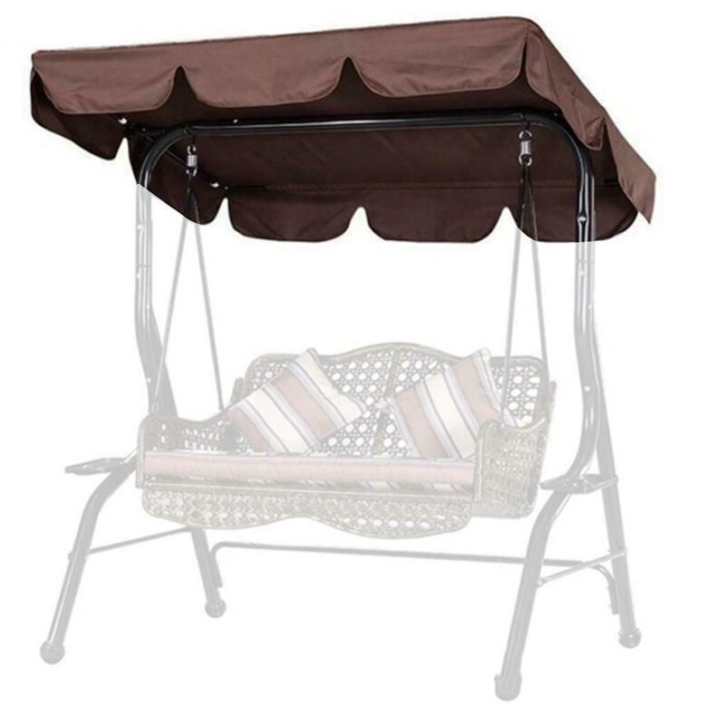 Garden Patio Swing Canopy Replacement Cover Waterproof Canopy Top Cover Replacement Canopy 3-Seater 190X132X15cm