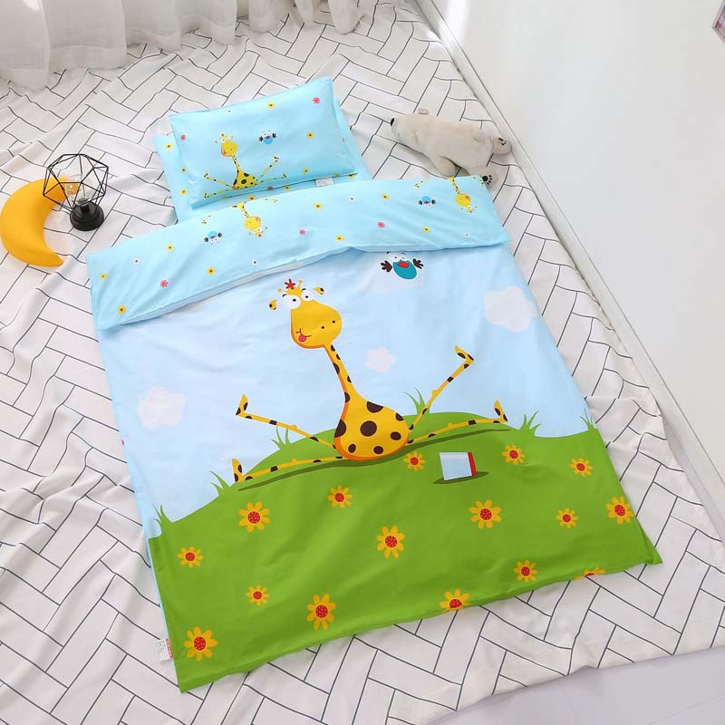 Bomuld 3 stk/sæt børnehave quilt tegneserie børneværelse sengetøj sæt baby tremmeseng quilt cover lagener uden fyld blød: 9