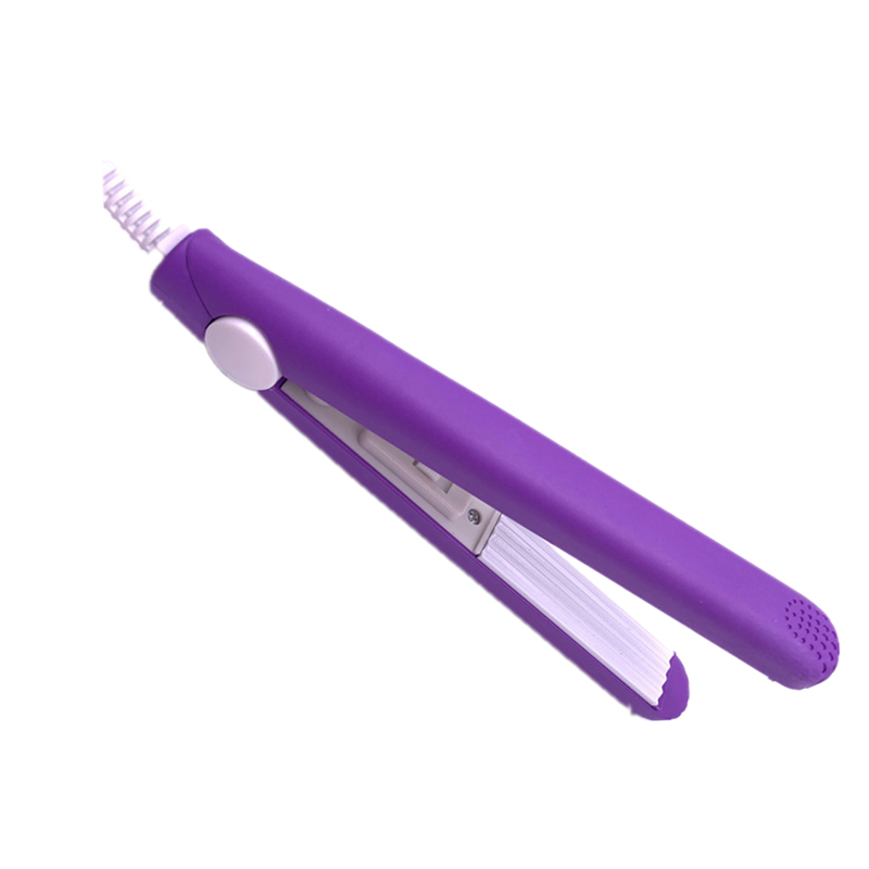 Hair Curler Rizador De Cabello Plancha De Pelo Boucleur Cheveux Mini Hair Dryer Brush Straightening Corrugated Curling Iron TSLM: purple