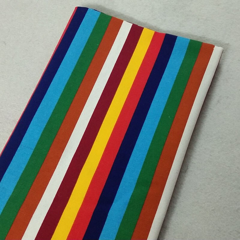 Tela de algodón 100% viaPhil con estampado de arcoíris, tejido resistente y grueso a rayas con los colores del arcoíris, tejido de animales, retales para decoración del hogar