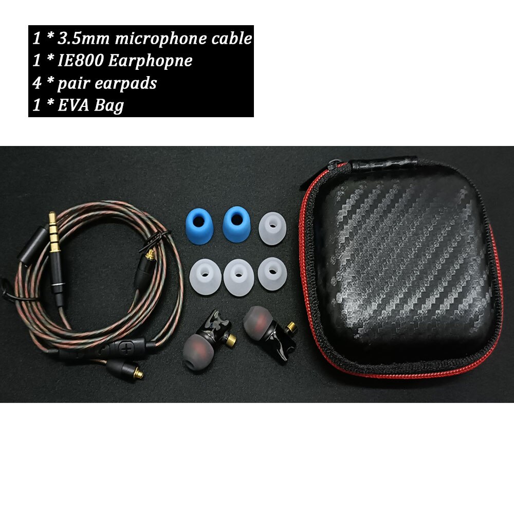 Newest MFI Lightning/Type-c DAC Decoding ALC5686 cable DIY Earphone For Senhai IE800 S Hybrid Drive Ceramic Cavity Headset: 3.5mm Black