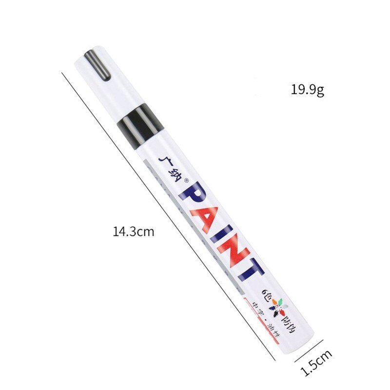 1Pcs Niet Giftig Tegel Marker Repair Muur Pen Wit Grout Marker Geurloos Voor Tegels Vloer En Band Geschikt Auto schilderen Mark Pen: black
