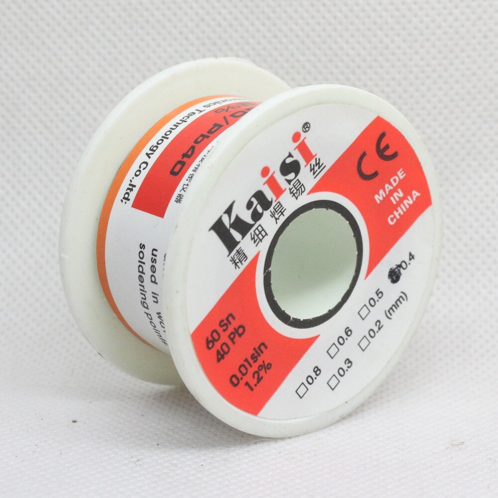 1 pièces 50g étain plomb colophane noyau soudure fil à souder 60/40 pour SMD soudage reprise réparation 0.3mm 0.4mm 0.5mm 0.6mm