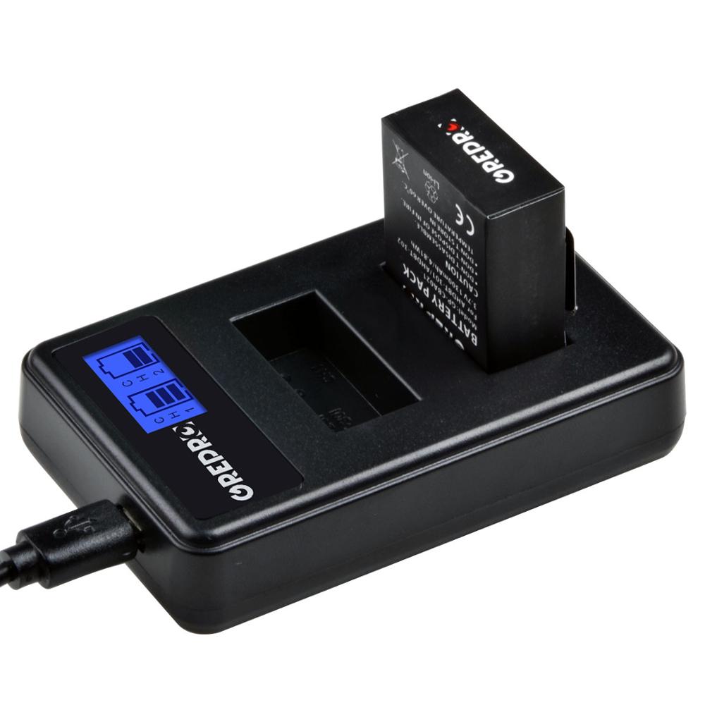 2 stuks 1200 mah lp -e12 lp e12 lpe 12 li- ion batterij + lcd usb dubbele oplader voor canon eos  m50,  eos  m100,100d kiss  x7 rebel  sl1 camera