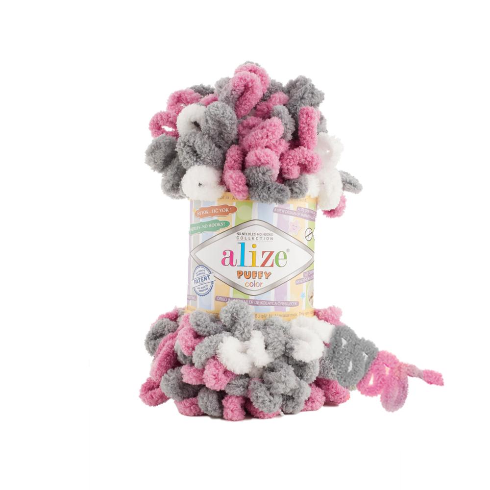 1 stk alize puffy farge garn løkke garn nyhet babygarn mykt og varmt babyteppegarn, fingerstrikk garn 1 nøste 1 x 100 gr-9mt