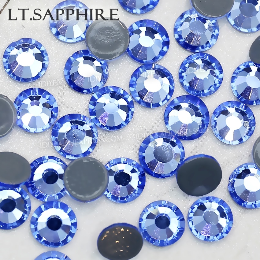 Lt.Sapphire hotfix rhinestones for needlework clot... – Grandado