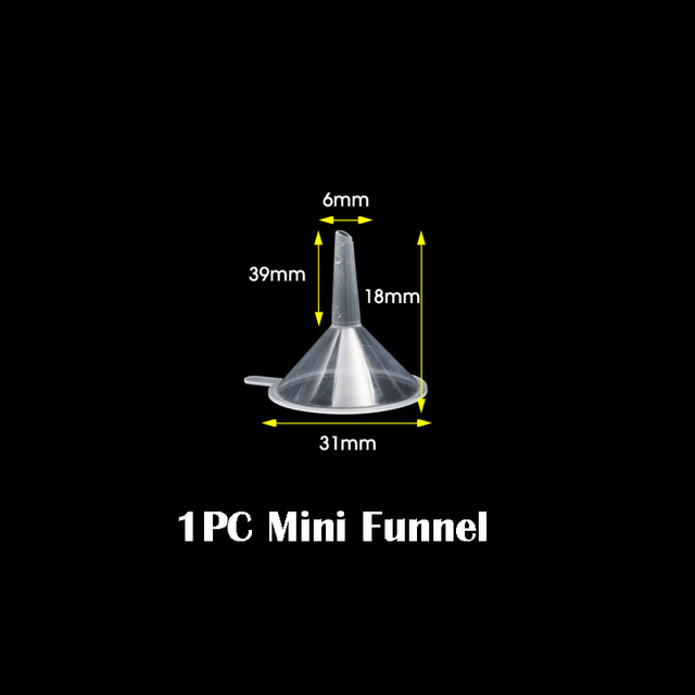 50ML Portable Plastic Spray Bottle with Keychain Leaf Shape Leakproof Refillable Container Alcohol Sanitizer Spray Container: 1PC Mini Funnel