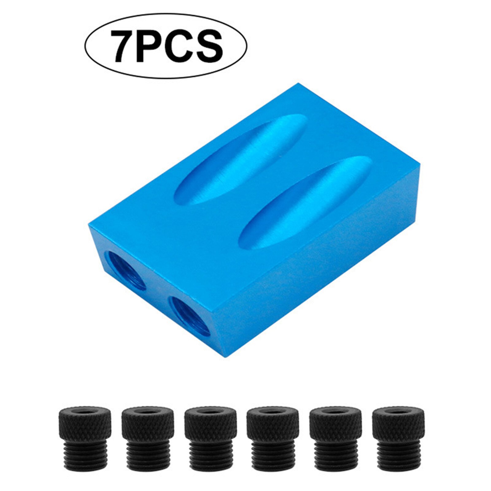 Punch Locator Hole Locator Supplies Products Accessories Profession Pocket Oblique Hole Screw Jig Angle Drill Guide: 7 pcs