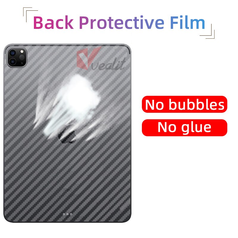 3Pcs Carbon Fiber Soft Back Protective Flim for Apple iPad Pro 11 10.5 9.7 Air 4 3 2 Mini 3 4 5 iPad 10.2 4 5 6 Screen Protector