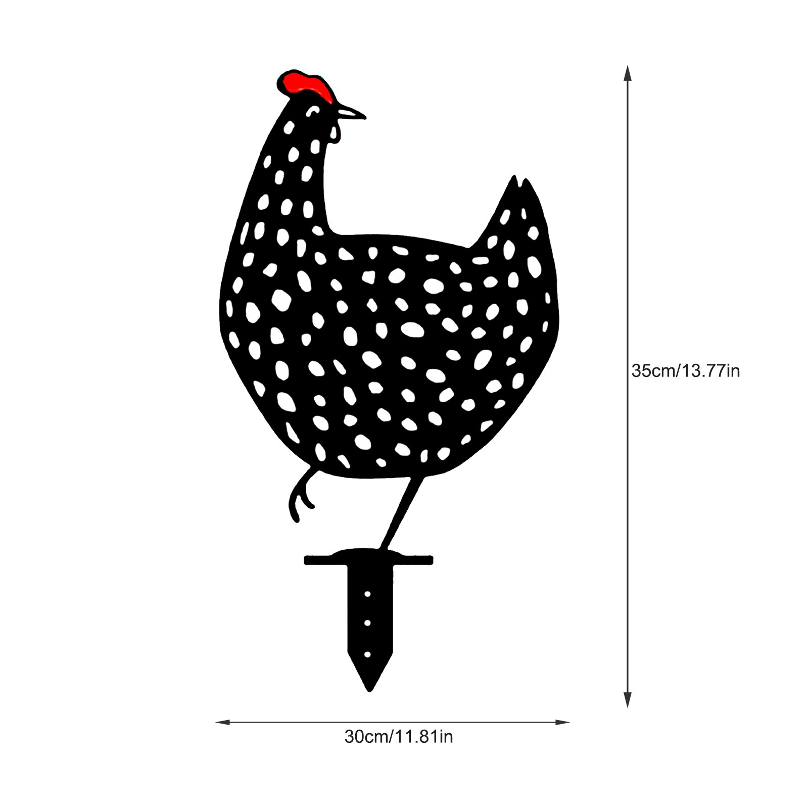 Kip Yard Art Outdoor Tuinbeelden Achtertuin Gazon Stakes Metalen Hen Yard Decor Tuin Acryl Standbeelden Decor Ornament: C