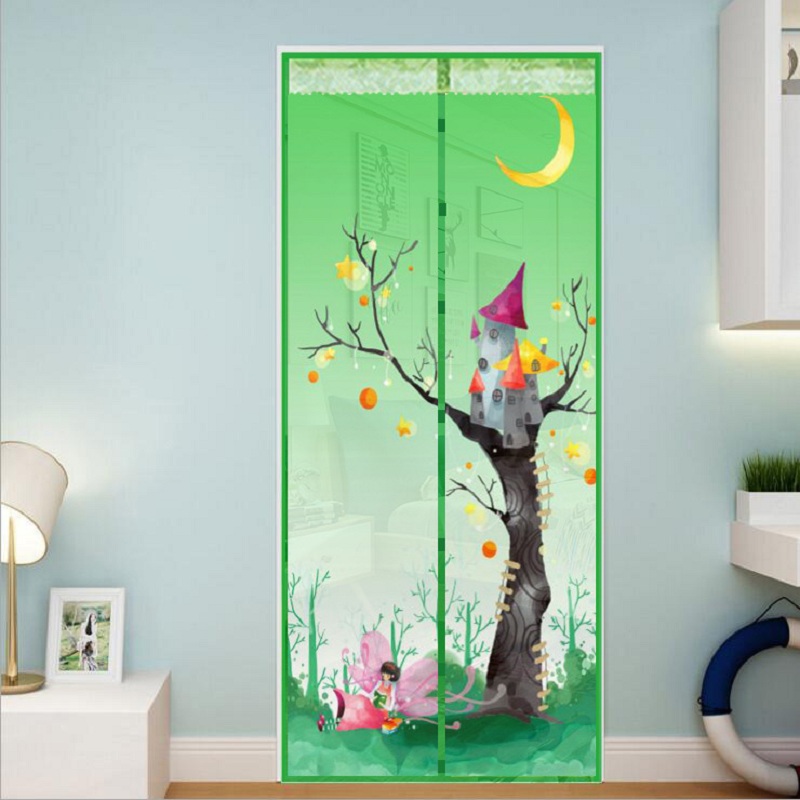 Magnetisk gardin nät myggnät sommar anti-mygg nät gardiner mjukt garn dörr mygg fönster nät tyll: B / 100cm x 210cm