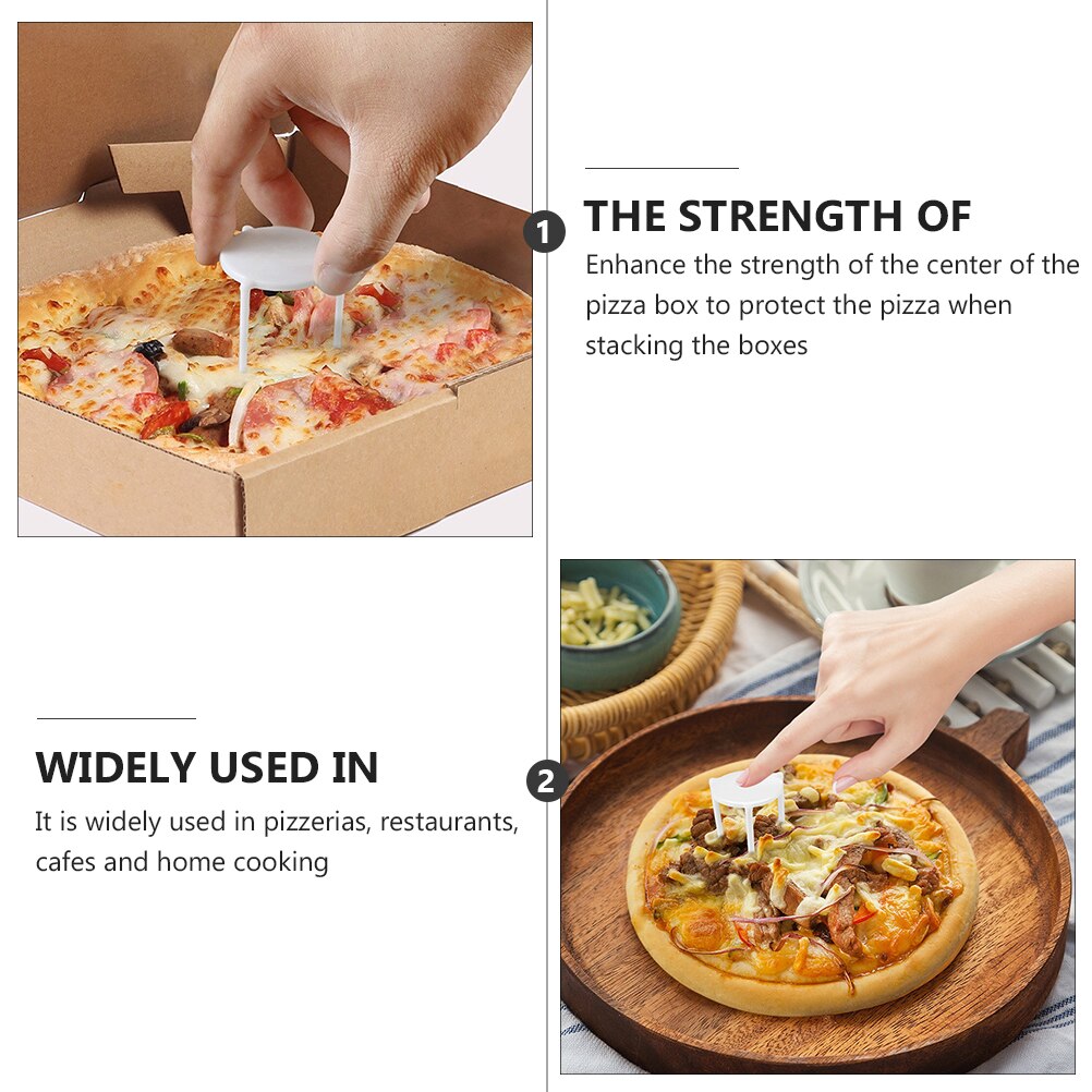 Soporte de plástico para ahorro de Pizza, estante de fijación, pila de trípode, 300 piezas