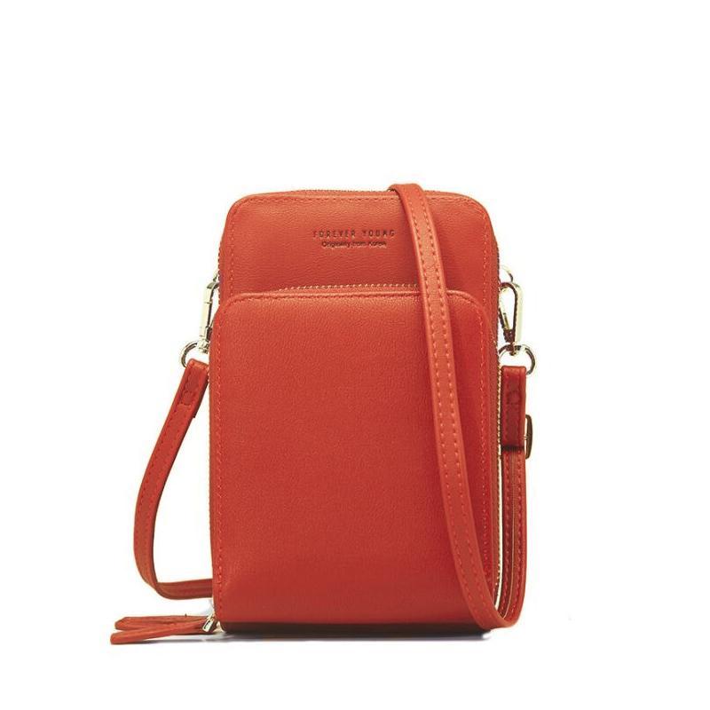 Crossbody Mobiele Telefoon Schoudertas Collectie Mobiel Tas Mode Dagelijks Gebruik Kaarthouder Mini Zomer Schoudertas Voor Vrouwen Portemonnee: Oranje