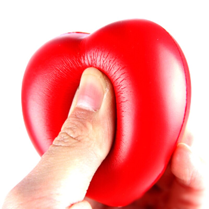 1pc 7cm kawaii For Heart Shaped Funny Soft Foam Ball Stress Relief Squeeze Hand Wrist Soft Foam Vent Balls