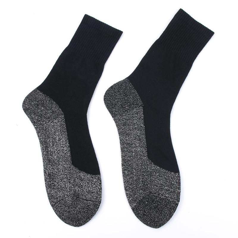 Newset Heat Fibers Below Socks for 35 Aluminized Keep Feet Insulation Long Black Sports Sock Warm Sportswear Accessories: L/XL