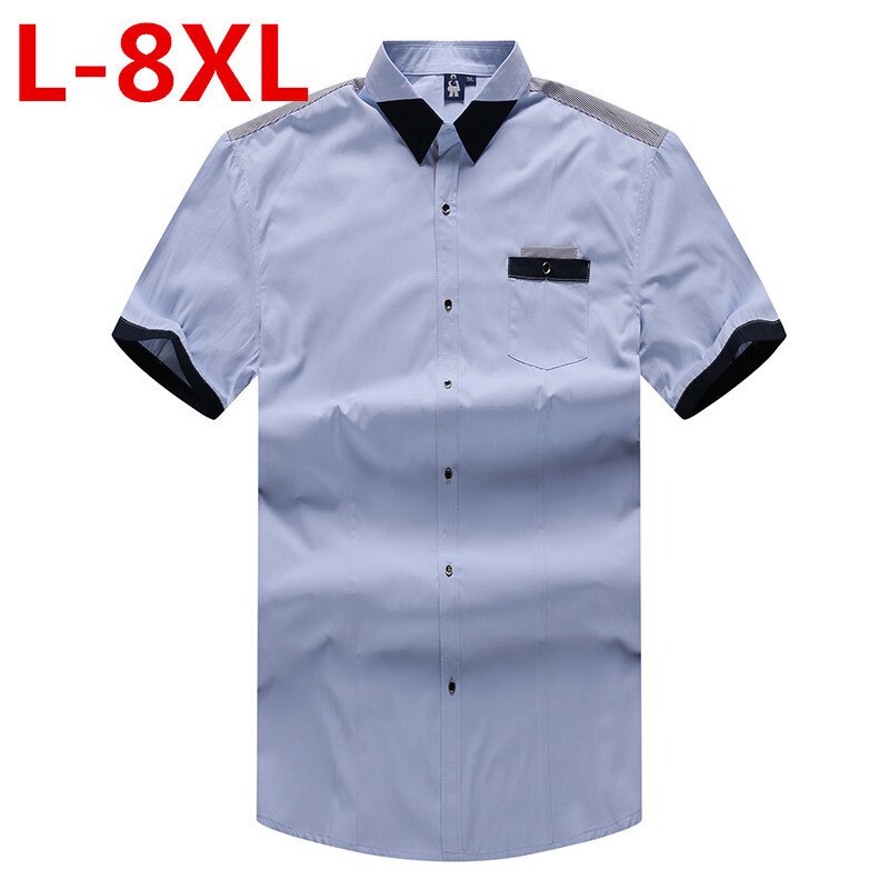 Große größe 8XL7XL6xl feste beiläufige Hemd Männer... – Vicedeal