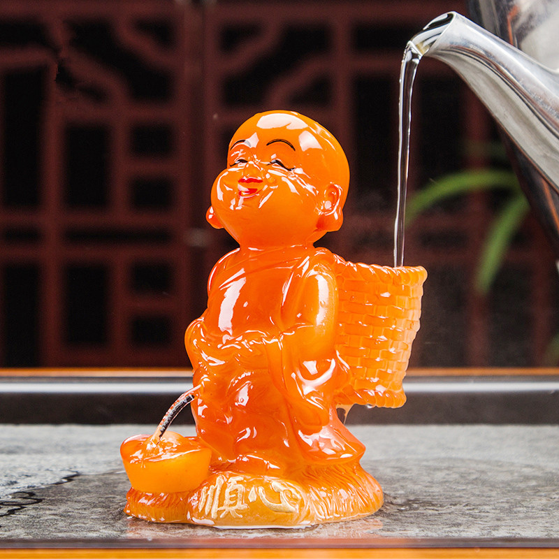 Home Color Change Tea Pet Water Spray Little Monk Chinese Tea Mini Tea Pet Decoration