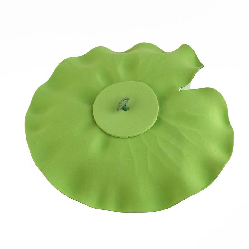 6pcs Artificial Pond Plants Lotus Lilies Simulation Lotus Leaf Water Lily Home Decoration (White)