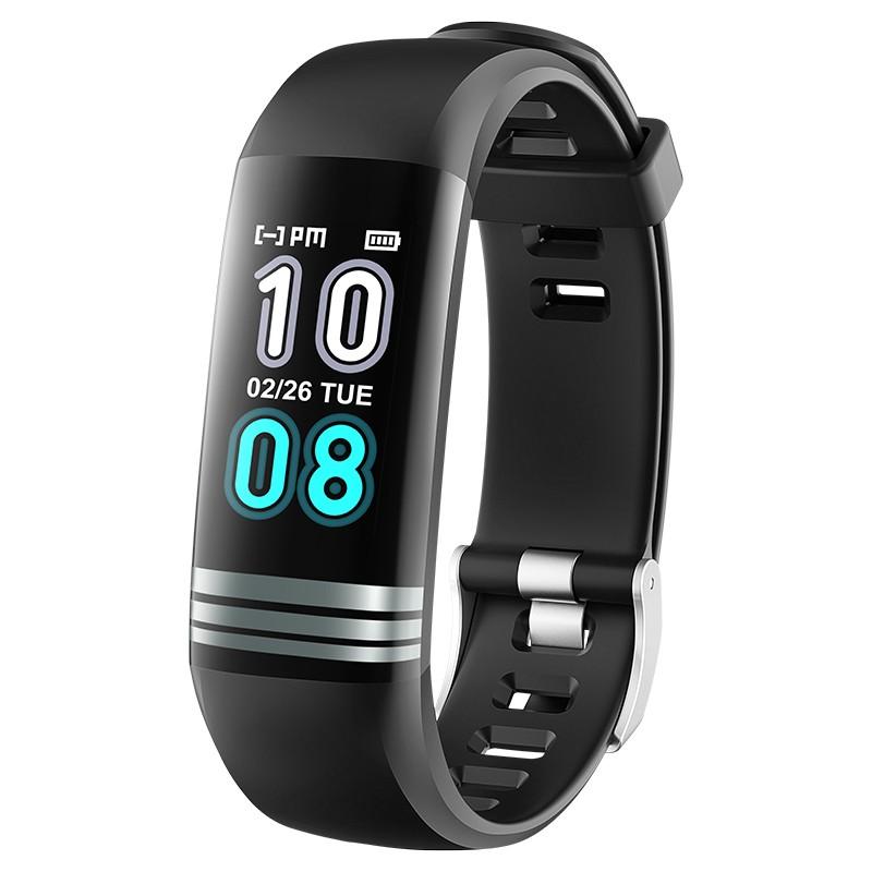 Smart Bracelet Fitness Tracker Bracelet Sports Smart Band Watch Heart Rate Monitor Blood Pressure Smartband Health Wristband: Black