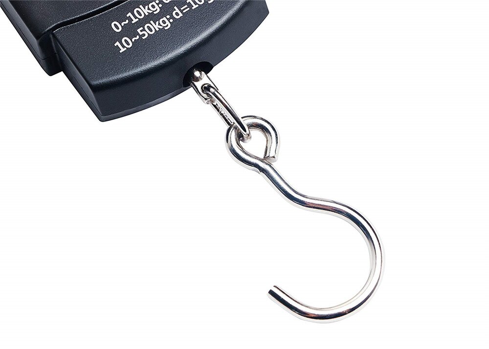 Skala haczyk waga ryby mini wisząca waga kieszonkowa przenośna waga 50 kg LCD cyfrowy wiszące waga bagażowa połowów waga hakowa elektronów