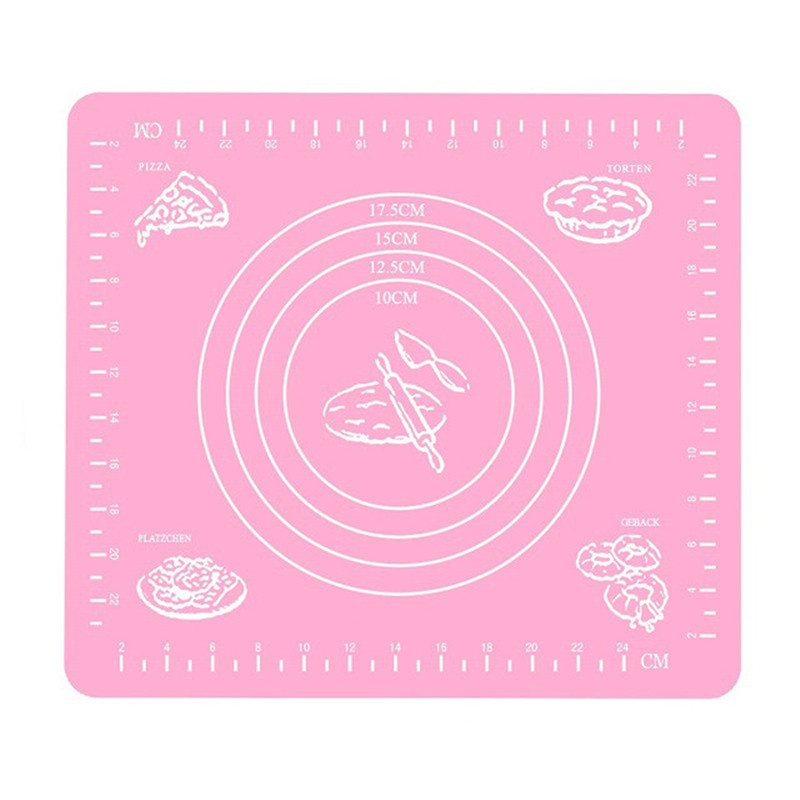 30 x 40cm silikonmatte kjøkken eltedeig bakematte matlaging kake bakverk ikke-pinne rullende deigputer verktøy ark tilbehør